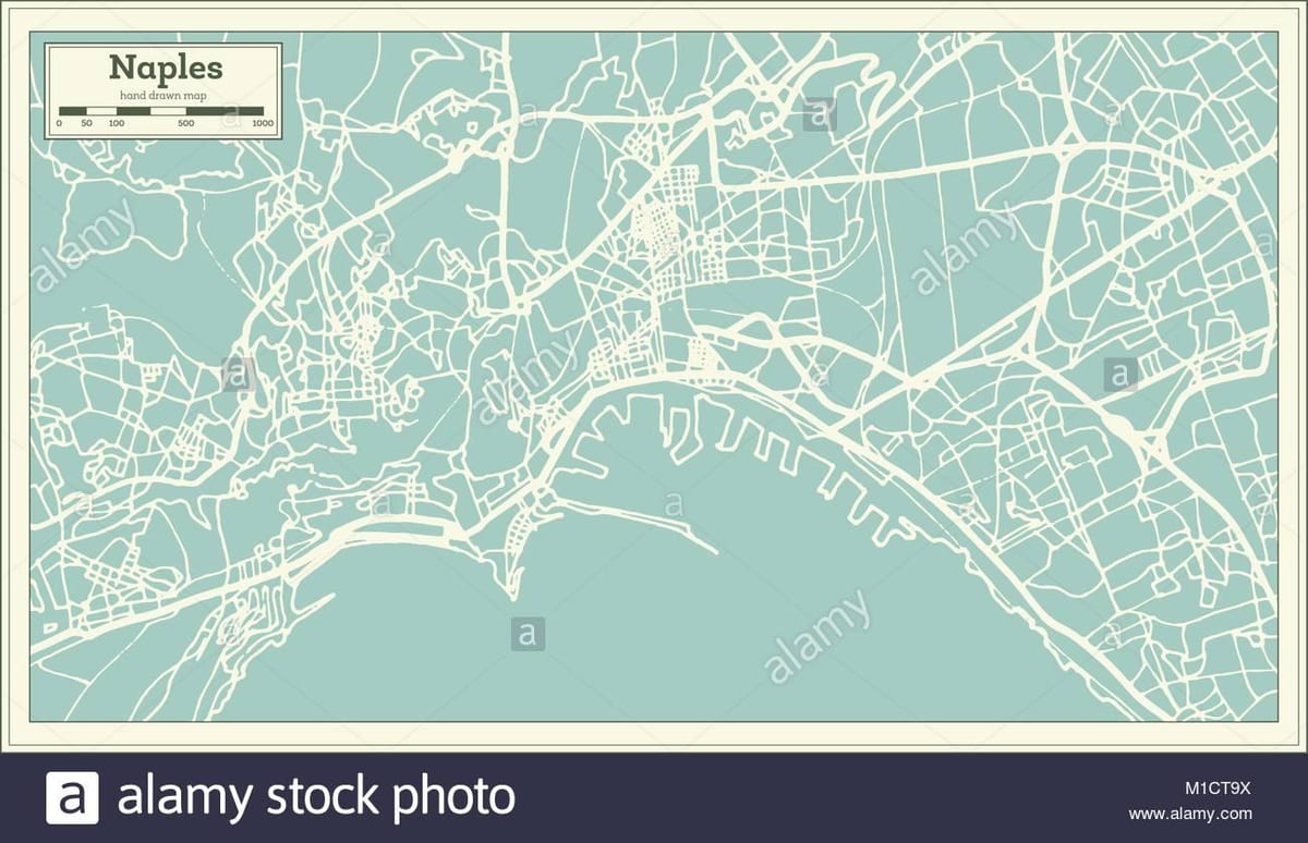 ನಕ್ಷೆ ನೇಪಲ್ಸ್ ಇಟಲಿ ನಗರ