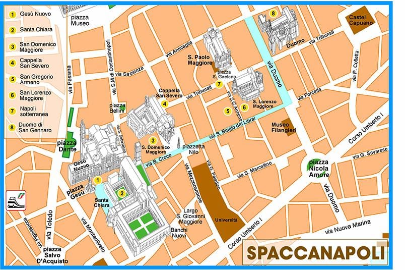 ನಕ್ಷೆ spaccanapoli ನೇಪಲ್ಸ್